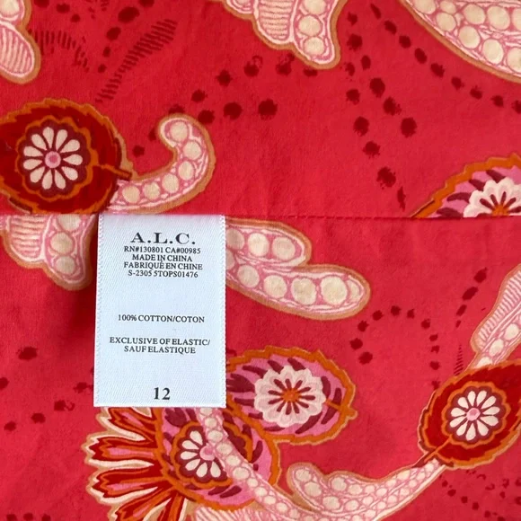 A.L.C. Arit Floral Sweetheart Crop Top in Calla Size 12 - Picture 11 of 16